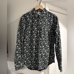 Old Navy Men's Navy Floral Shirt